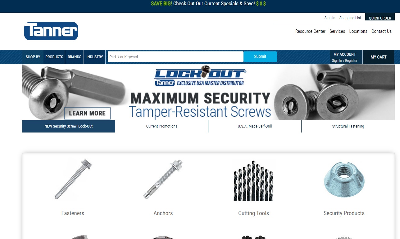 Tanner Bolt & Nut Corp. Fastener Manufacturers